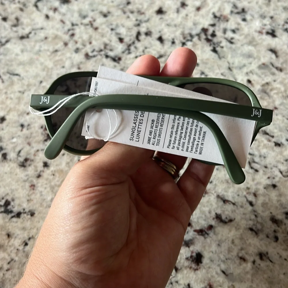 New - Janie and Jack Green Aviator Sunglasses
